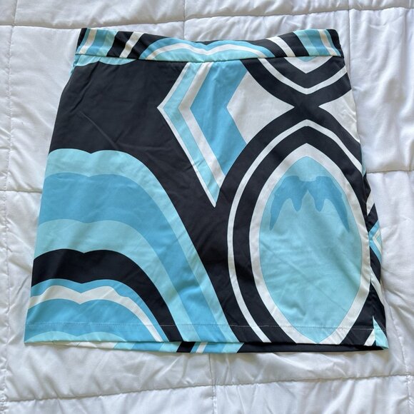 Bogner Pants - Bogner Tennis Golf Skort Skirt Blue Geometric Stretch Womens Size 12 Outdoor